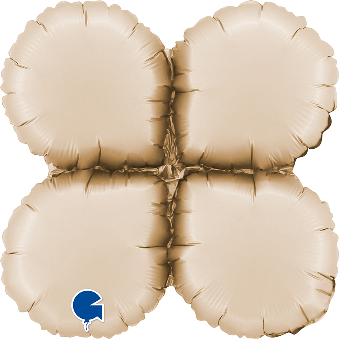 Deflated Standup Base Drops Maxi Satin Cream Foil Balloon Bargain Balloons Mylar