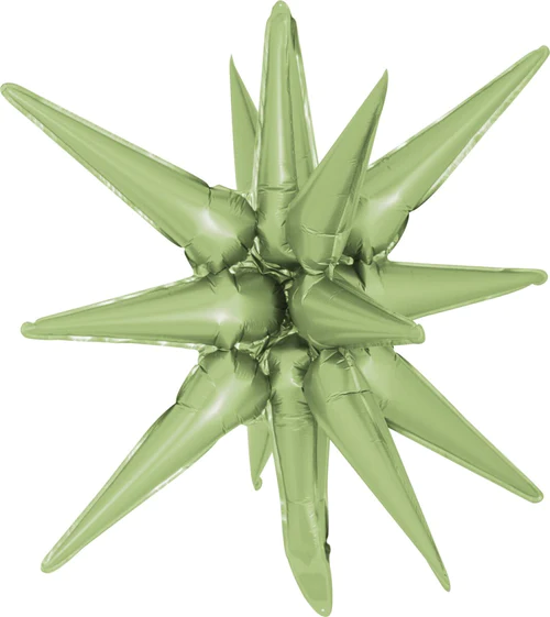 22 Decochamp Brand Starburst Olive Green Foil Balloon Bargain