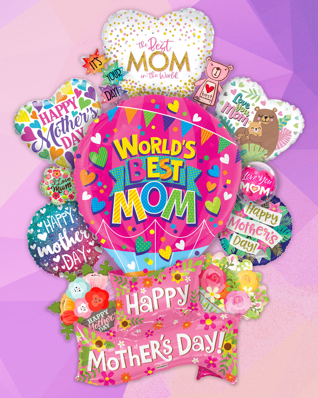 Mother's Day Latex and Foil Balloons