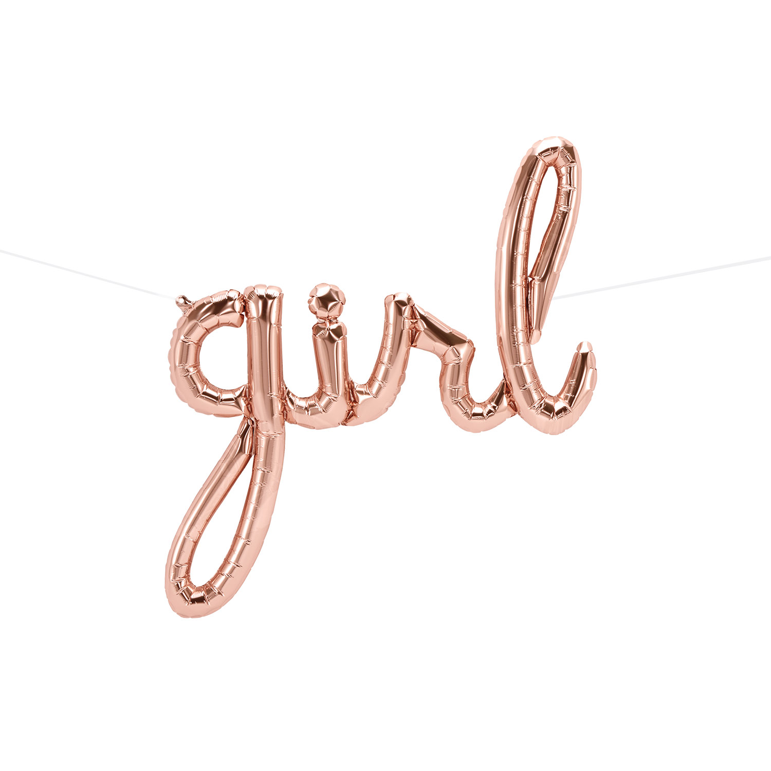 24.5" Airfill Only Girl Script - Rose Gold Script Word Foil Balloon