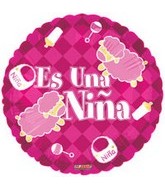 18" Es Una Nina Sheep Spanish Balloon