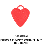 100 Gram Happy Balloon Weights Red Heart (10 Pack)