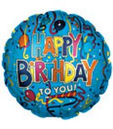 18" Happy Birthday Party Balloons Streamers