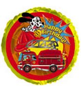18" Happy Birthday Fire Truck
