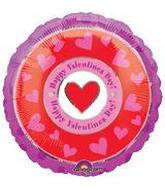 18" Happy Valentines Day Circles Balloon