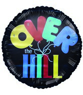 2" Airfill Only Over The Hill Ballons Black Balloon