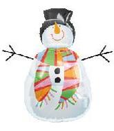 29" Happy Snowman Hugs Doo-Dads Balloon