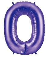 40" Large Number Balloon 0 Purple