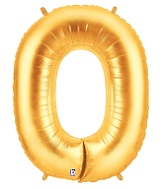 40" Megaloon Large Letter Balloon O Gold