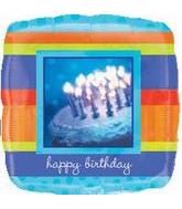 32" Happy Birthday Cake Picture Balloon