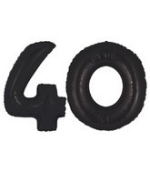 40" Black Megaloon Numbers "40"