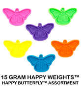 15 Gram Happy Balloon Weights Neon Butterfly Assorted