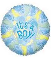 36" It's A Boy Footprint Balloon