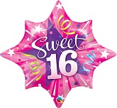 28" Sweet 16 Star Balloon
