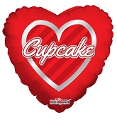 9" Airfill Only Cupcake Hearts Wreath