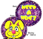 9" Airfill Only Lil' Fuzzie Bunny Balloon