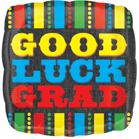 18" Good Luck Dots and Stripes Balloon