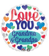 18" Love You Grandma & Grandpa Balloon