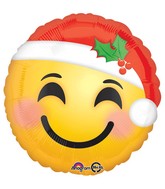 18" Santa Hat Emoji Balloon
