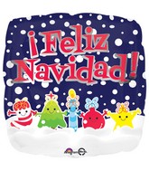 18" Feliz Navidad Friends Balloon (Spanish)