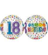 16" Happy 18th Birthday Rainbow Balloon
