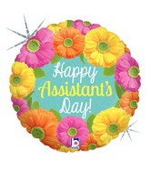 18" Holographic Balloon Bright Blossoms Assistant's Day