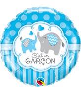 18" Packaged C'Est Un Garcon Elephants Balloon