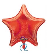32" Jumbo Holographic Star Red Dazzler Star Balloon