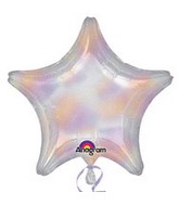 32" Anagram Brand Jumbo Holographic Star Iridescent Jumbo Star Balloon