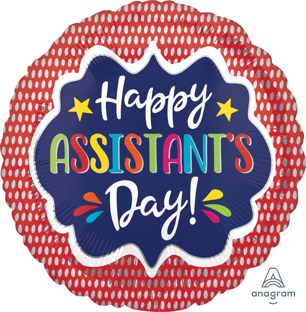 18" Assistant's Day Red Foil Balloon