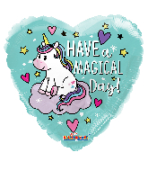 18" Have A Magical Birthday Unicorn Heart Foil Balloon