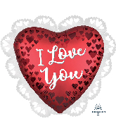 23" Satin Sangria Love SuperShape Foil Balloon