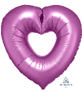 26" Flamingo Open Heart SuperShape Foil Balloon
