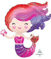 30" Lovely Mermaid SuperShape Foil Balloon