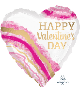 18" Happy Valentines Day Watercolor Geode Foil Balloon