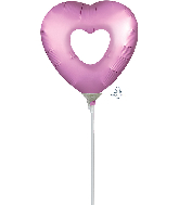 Airfill Only Mini Shape Flamingo Open Heart Foil Balloon