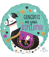 18" Congrats on Your Dipllama Foil Balloon