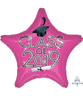 18" Graduation Class of 2019 - Pink Foil Balloon