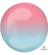 16" Foil Balloon Ombre Orbz Red and Blue