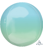 16" Foil Balloon Ombre Orbz Blue and Green