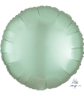 18" Satin Luxe Circle Mint Green Foil Balloon