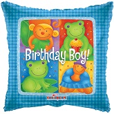 18" Birthday Boy Animals Balloon