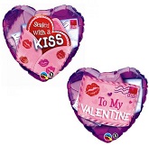 18" Valentine Sealed with a Kiss Balloon