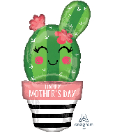 35" Happy Mother's Day Cactus Foil Balloon