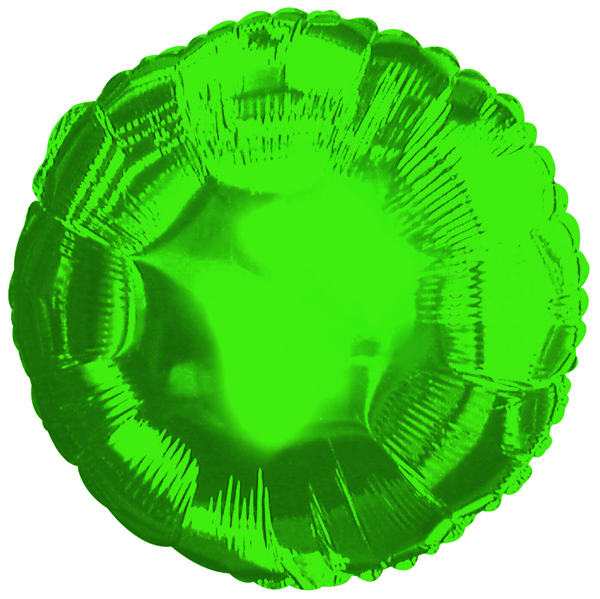 18" CTI Brand Green Circle Foil Balloon