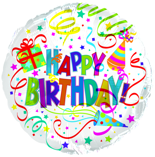 18" Happy Birthday Party Hat & Horn Balloon
