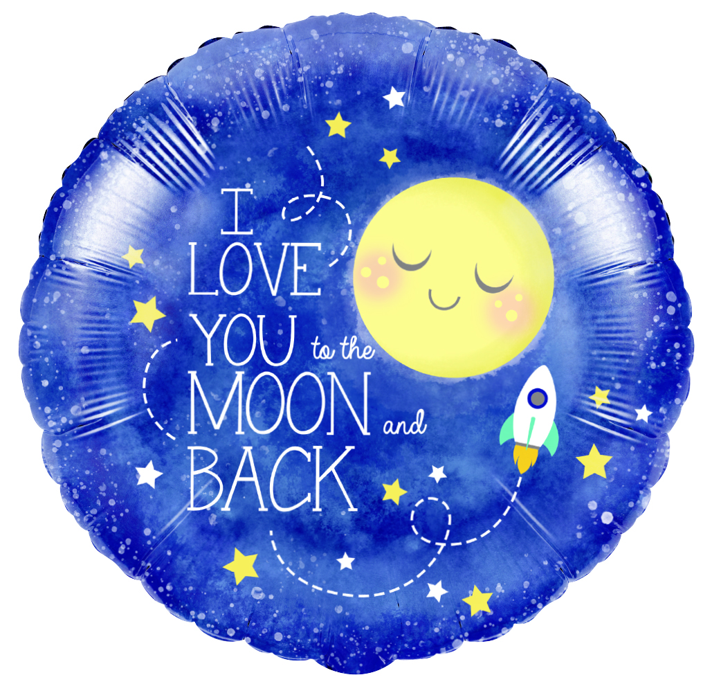 18" I Love You to The Moon and Back Balloon
