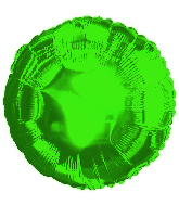 18" CTI Brand Green Circle Foil Balloon