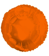 18" CTI Brand Orange Circle Foil Balloon
