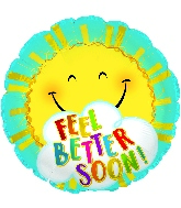 18" Feel Better Sun Foil Balloon